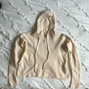 Cropped wool sweater sweatshirt